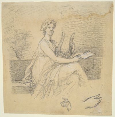 Woman with Lyre by Unknown