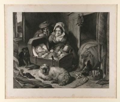 Young Couple with Sleeping Child by Unknown
