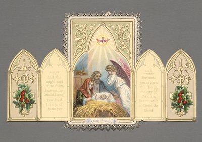 "A Merry Christmas", Christmas Card by Unknown artist