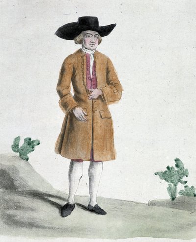 A quaker - drawing, early 19th century by Unknown artist