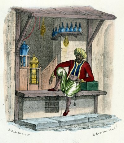 An Arab Salesman, Engraving Around 1850 by Unknown artist
