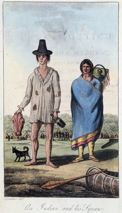 An Indian and his Squaw, Canada by Unknown artist