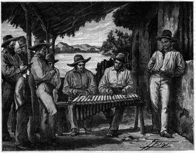 An orchestra of Mexican marimba (xylophone) by Unknown artist