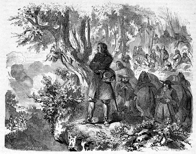 Camisards in the Cévennes. 19th century engraving by Unknown artist