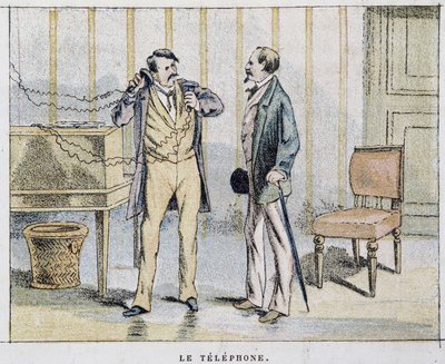 Cartoon Image on the Phone by Unknown artist