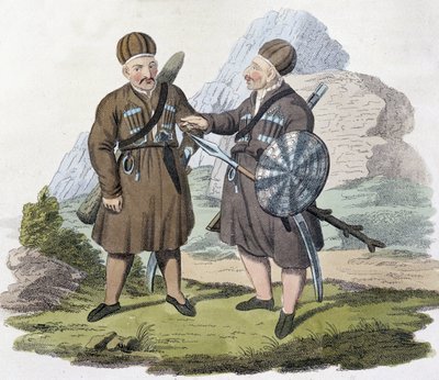 Caucasian warriors, early 19th century by Unknown artist
