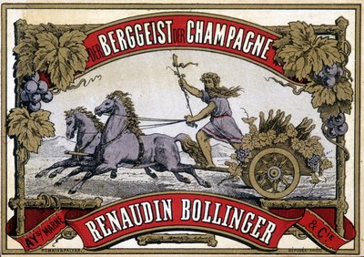 Champagne label “Renaudin Bollinger” by Unknown artist