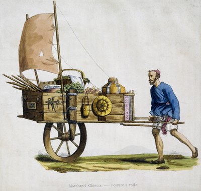 Chinese Merchant and His Sailing Cart by Unknown artist