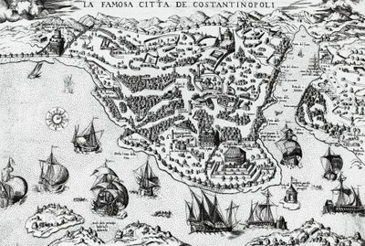 City of Constantinople, engraving by Unknown artist