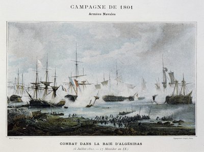 Combat in the Bay of Algesiras by Unknown artist