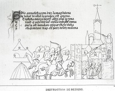 Destruction of Béziers by Unknown artist