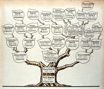 Family tree of the Bach family by Unknown artist