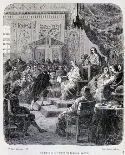 Foundation of the French Academy by Richelieu by Unknown artist