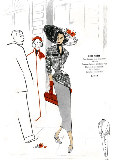 French Fashion, Two-Piece Garment Design by Unknown artist