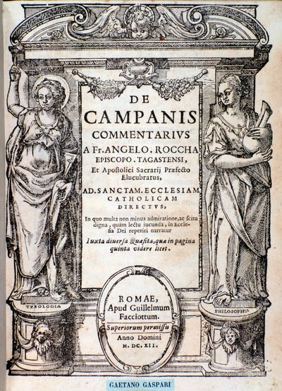 Frontispiece from De campanis by Rocca by Unknown artist