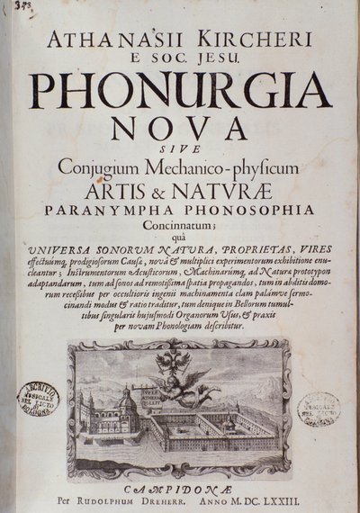 Frontispiece of Phonurgia Nova by Unknown artist