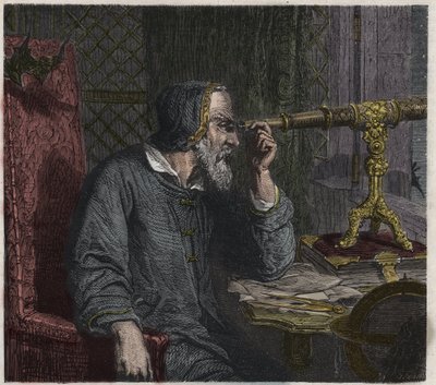 Galileo Galilei and his Telescope by Unknown artist