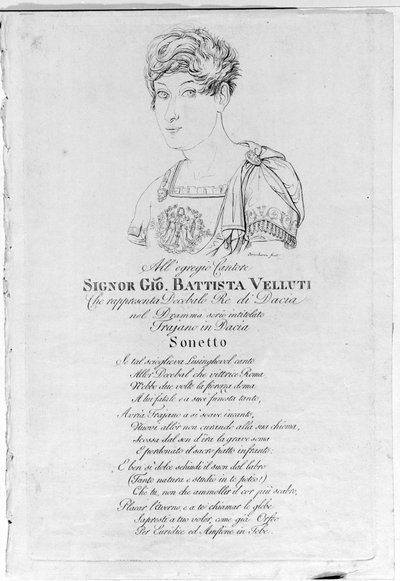 Giovanni Battista Velluti (1781-1861), last opera castrate. by Unknown artist