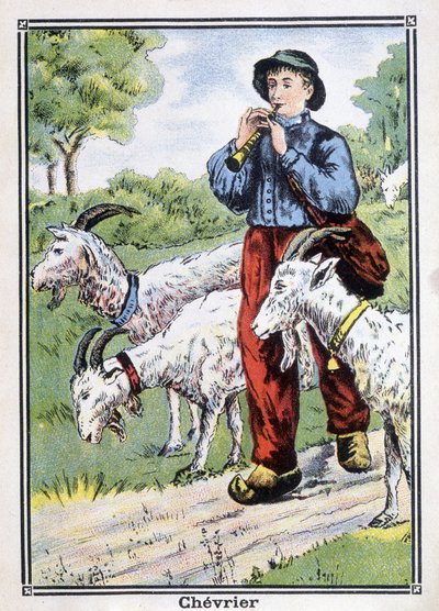 Goat: The goat keeper playing the pipot by Unknown artist