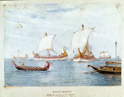 Greek Warships and Commerce by Unknown artist