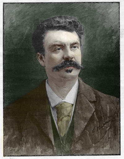 Portrait of Guy de Maupassant (1850-1893) by Unknown artist