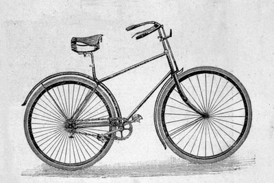 Hollow rubber bicycle model. by Unknown artist