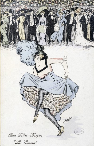 Les Folies-Bergères: the Cancan by Unknown artist