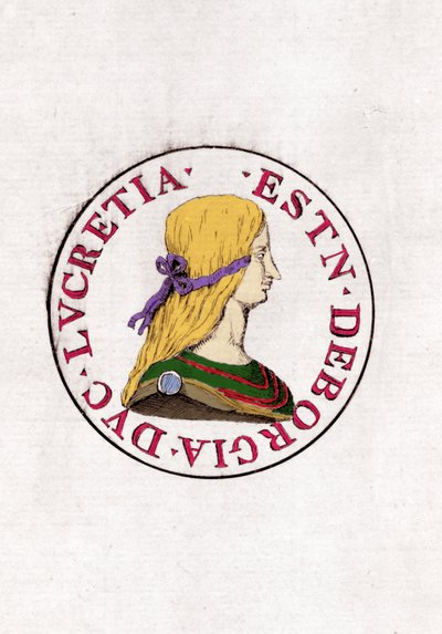 Lucretia Borgia (1480 to 1519). by Unknown artist
