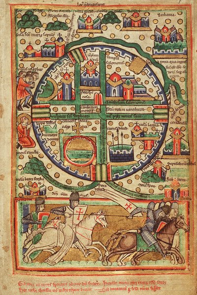 Map of Crusader Jerusalem by Unknown artist