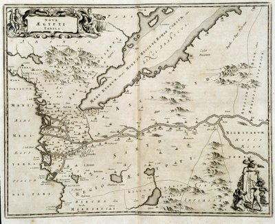 Map of Egypt - engraving by Dapper by Unknown artist