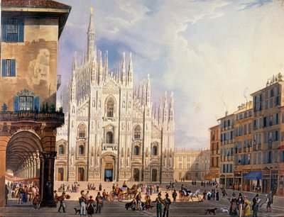 Milan, Duomo Square around 1825 by Unknown artist