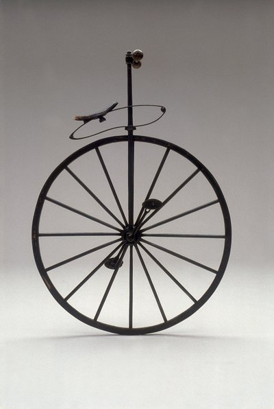 Monocycle with Wooden Wheels from 1870 by Unknown artist