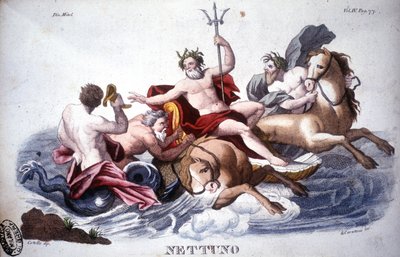 Neptune - engraving by Unknown artist