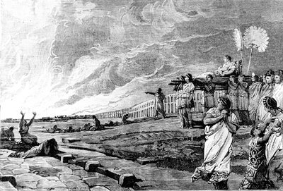 Nero Observes the Fire of Rome by Unknown artist