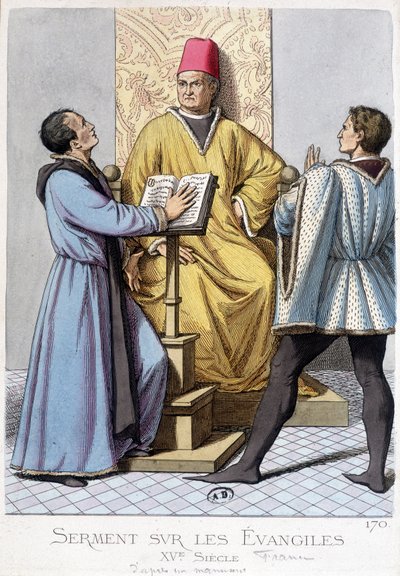 Oath on the Gospels, France 15th Century by Unknown artist
