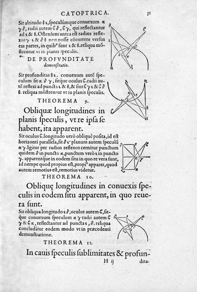 Page of Optica & Catoptrica by Euclid by Unknown artist