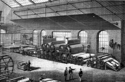 Paper making in the 19th century by Unknown artist