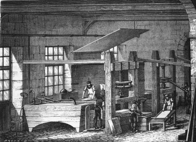 Paper making in the 19th century by Unknown artist