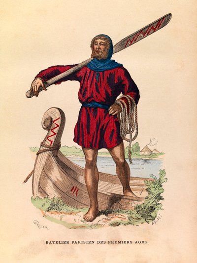 Parisian boatman during Antiquity by Unknown artist