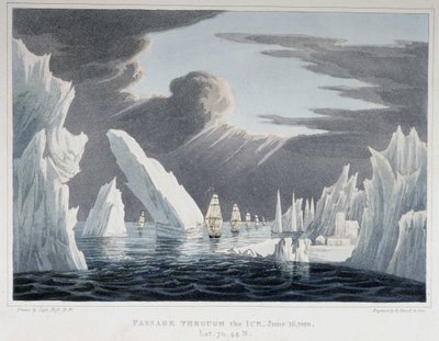 Passage through the Icebergs, June 16 by Unknown artist