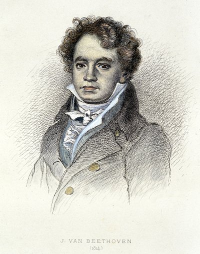 Portrait of Beethoven (1814) - engraving by Unknown artist