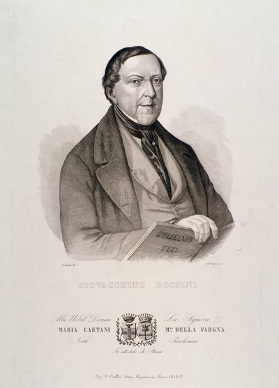 Portrait of Gioacchino Rossini (engraving) by Unknown artist