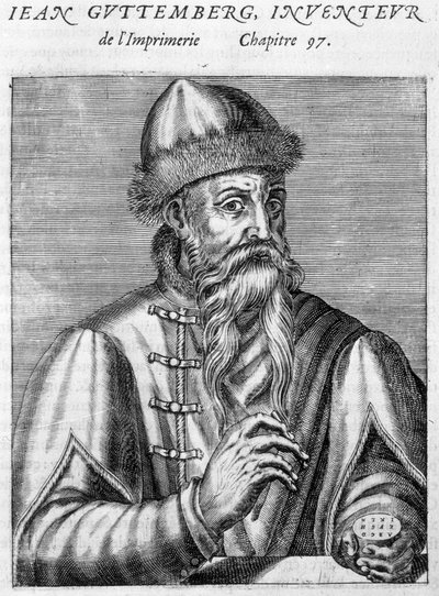 Portrait of Johannes Gutenberg (1400-1468). by Unknown artist