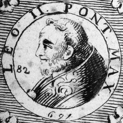 Portrait of Pope Leo II (682-683) by Unknown artist