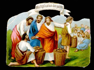 Propagation of loaves. 19th century chromolithography by Unknown artist