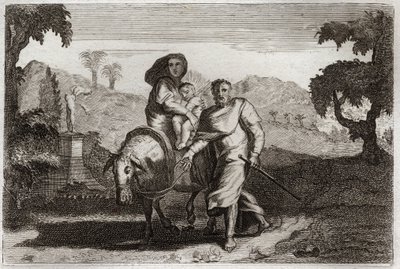 Royaumont Bible, New Testament: Flight to Egypt by Unknown artist