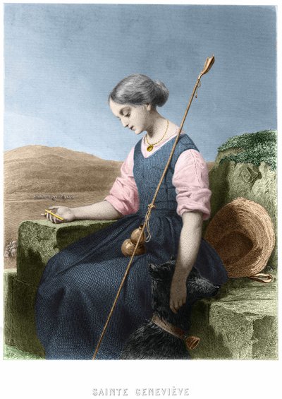 Sainte Geneviève, patron saint of Paris by Unknown artist
