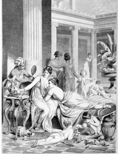Sappho and her companions. by Unknown artist