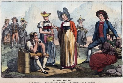Swiss costumes by Unknown artist