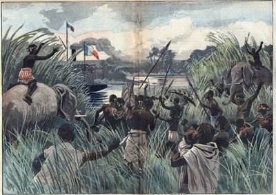 Taking possession of Lake Chad (Africa) by Unknown artist